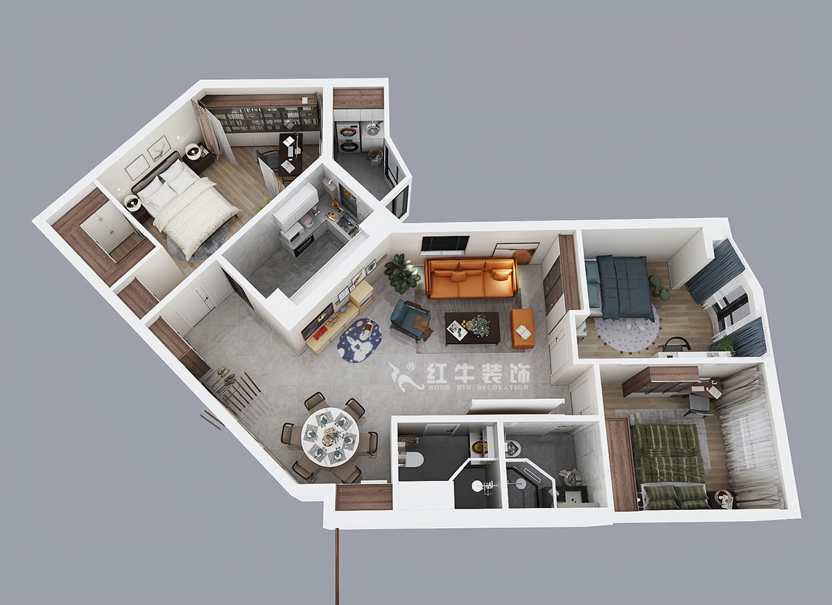 刘小勇｜丰汇大厦1202-138㎡-现代风格｜3室2厅2卫｜老房装修｜定制家￥196000｜全包19